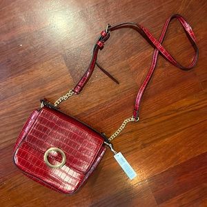 NWT red cross body purse with adjustable strap